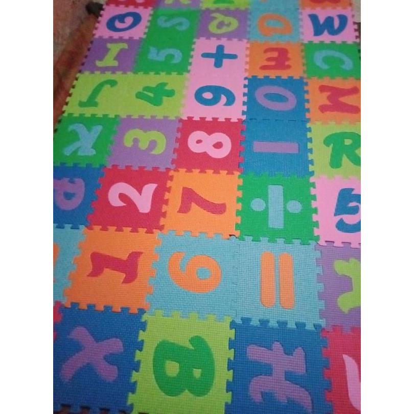Puzzle Matras Mainan Edukatif Matras Puzzle Eccomat Mini Abc Alphabet Angka Kode 313