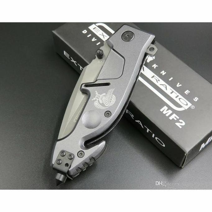 Naturalcam- Pisau Lipat Extrema Ratio Mf2 Pisau Outdoor Survival Knife