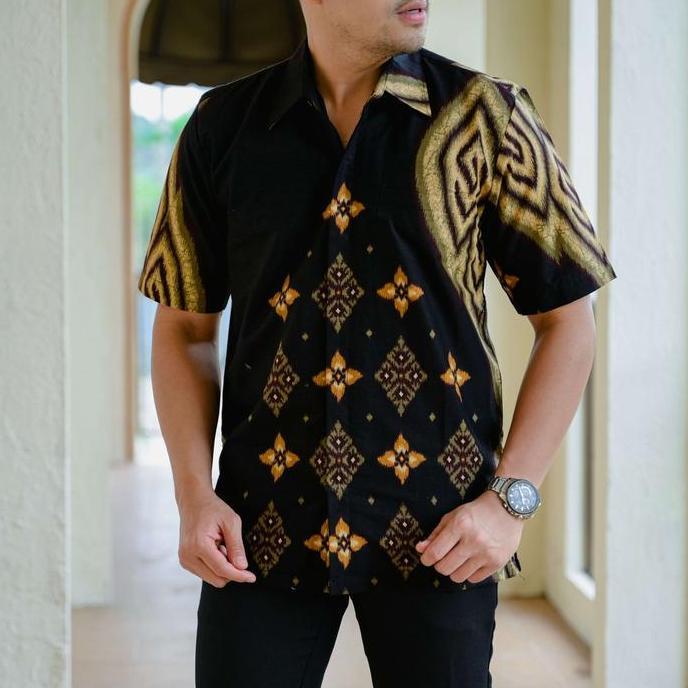 Batik pria/kemeja batik pria lengan pendek sogan solo003