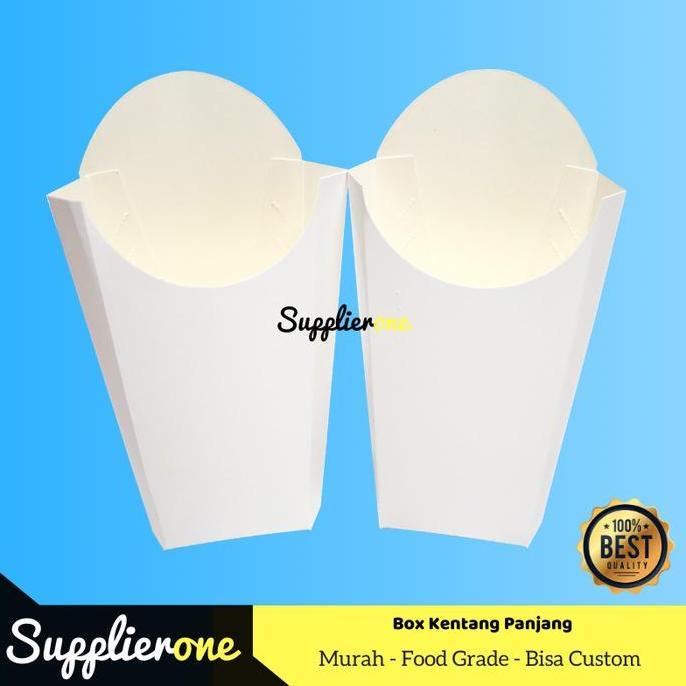 Veganxi- Dus Kentang Goreng Panjang, Box Kentang, Kemasan Kentang Goreng