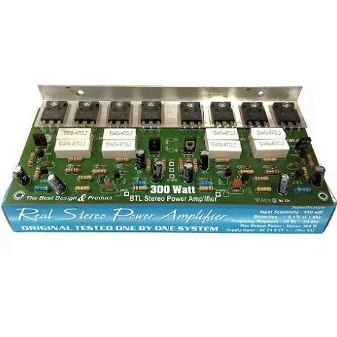 Kit Power Amplifier Real System Stereo 300W (2x1 ) 2x150W UX-300 One 300 Watt Trantsistor TIP 2955 /