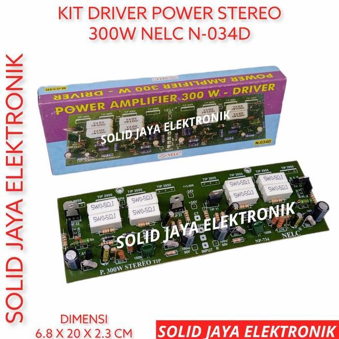 KIT DRIVER POWER STEREO 300W AMPLIFIER AMPLI 300 W AUDIO NELC N-034D TERBATAS