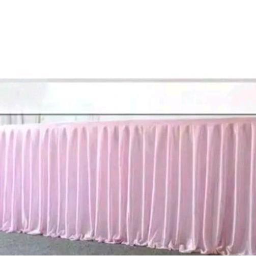 Super Murah!, Dekorasi Meja Tinggi 75Cm X 2 Meter / Skriting Meja/ Rok Meja Rempel / Rumbai Meja Pra