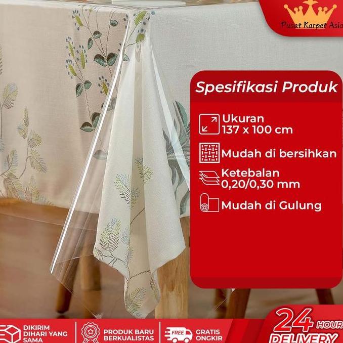 Super Promo, Pka Mika Tebal Lentur Uk 0.20 Dan 0.30 Plastik Bening / Plastik Mika / Taplak Meja Beni