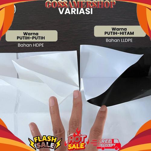 Polybag Putih 40 x 40 Isi 50 Lembar - Polybag Putih / Putih-Hitam UNIK