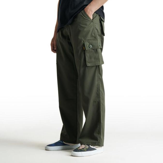 Hanoon Long Cargo Black - Cargo Olive  - Quest Cargo Pants Ripstop