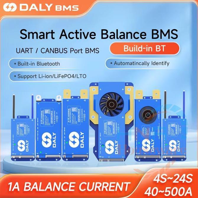 Best Item, Smart Active Bms Daly 4S - 8S 8S - 24S Lifepo4 Lithium-Ion Lto 100Balancer 1A 60A 100A 15