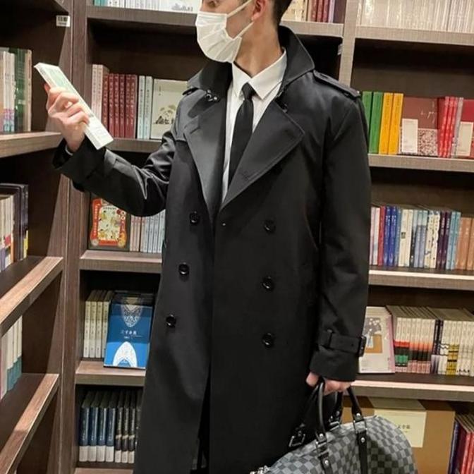 jas jubah pria,bahan katun Drill...jas panjang terbaru...