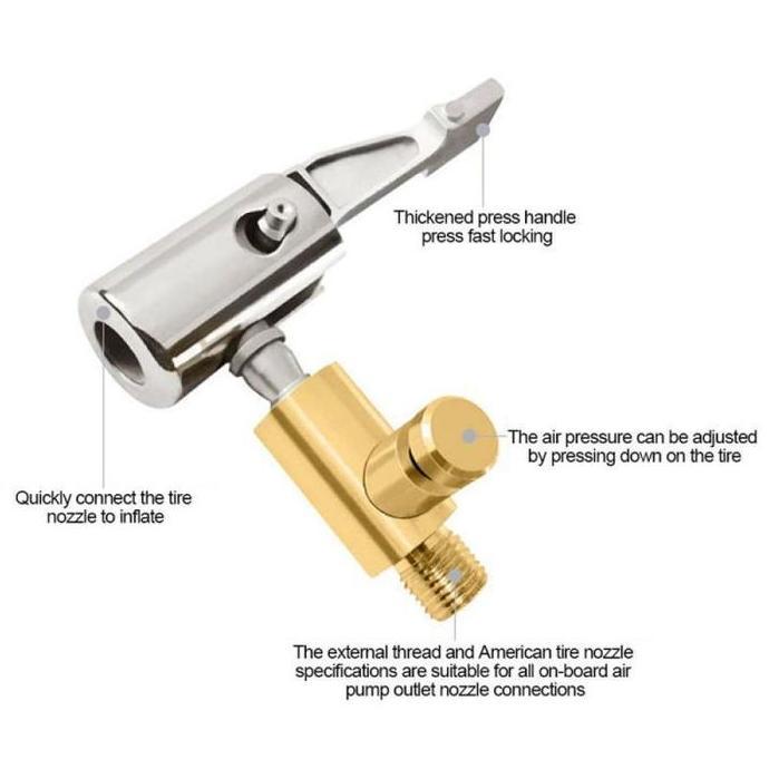 Xytic- Air Chuck / Chuck Pompa Ban / Tire Chuck / Alat Isi Angin Ban Kepala