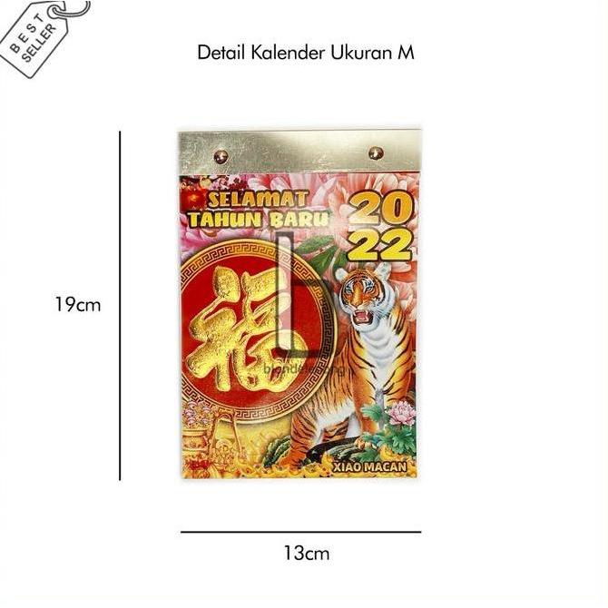 Kalender Imlek Sobek Harian Dinding Tahun Baru Cina 2022 Shio Macan Fu