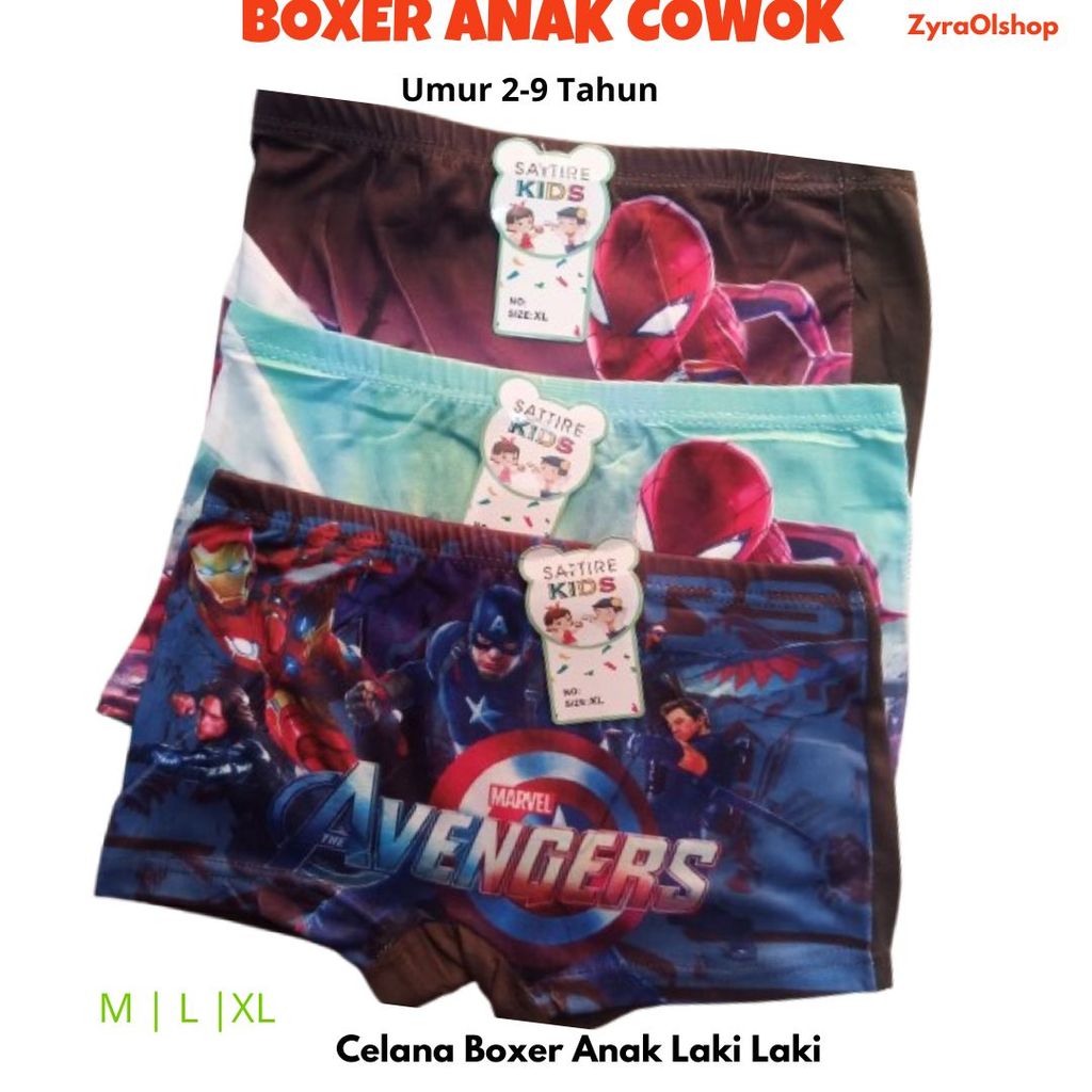 12 Pcs Celana Boxer Anak laki laki -Celana Dalam Boxer Anak Cowok Termurah -Celana Boxer Laki Laki--