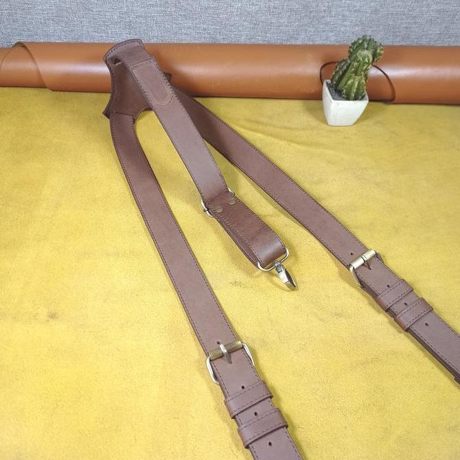 Suspender Full Kulit Asli Tali Jojon Bretel Tali Kodok Pria Wanita