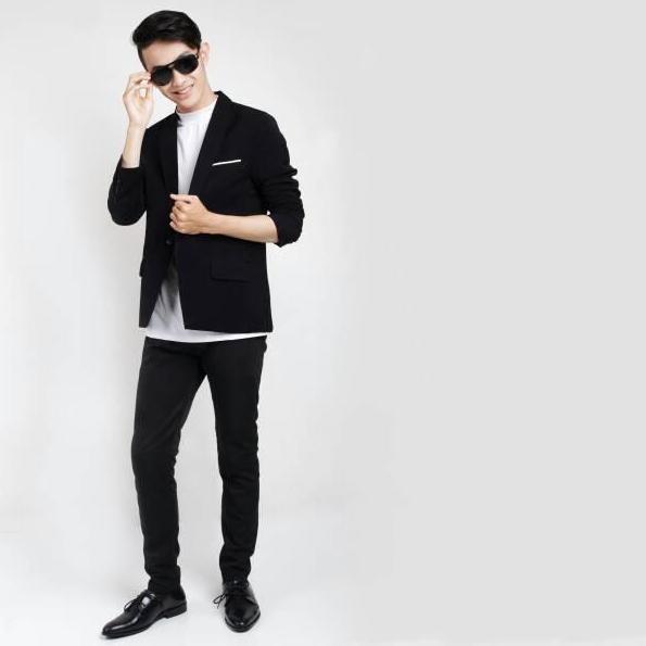 BLAZER PRIA MANLY - Jas Hitam Cowok Keren Elegan Eksmud Casual Formal