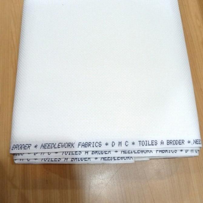 Kain Kristik DMC 50x80cm 14Ct Blanc