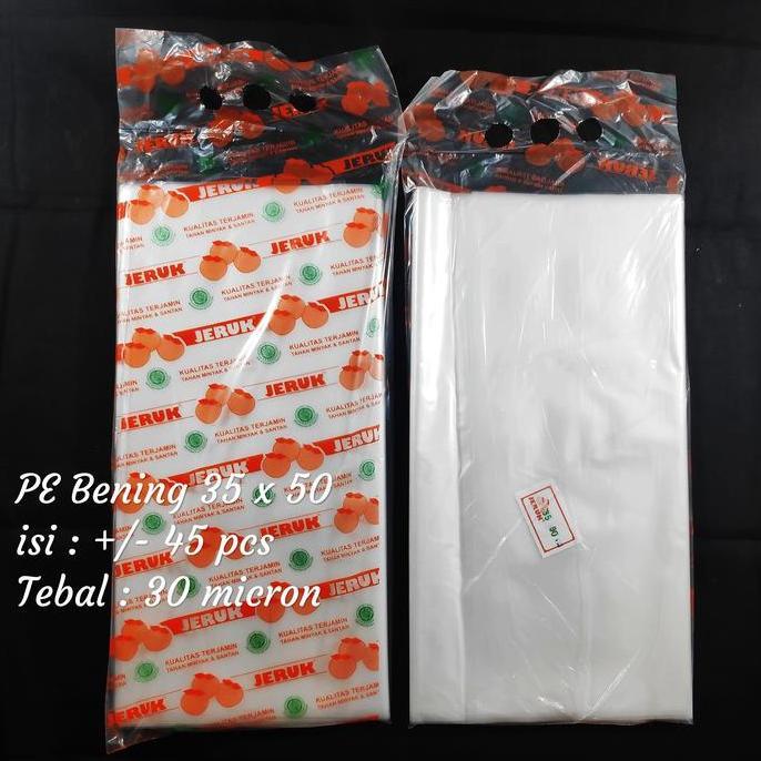 Blocke- Kantong Plastik Pe Bening Uk 35X50, Plastik Bening, Plastik Sayur