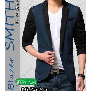 Blazer SMITH - Jas Santai Pria Cowok Korea Asian Keren Murah Terbaru