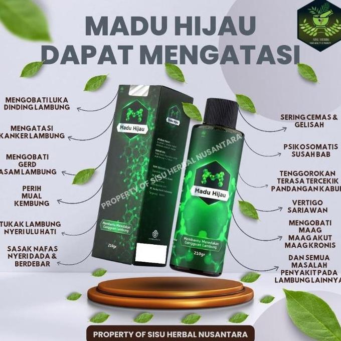 MADU HIJAU Original Logo M Maag Kronis Asam Lambung Gerd Mual Kembung luka Dinding Lambung PRAM