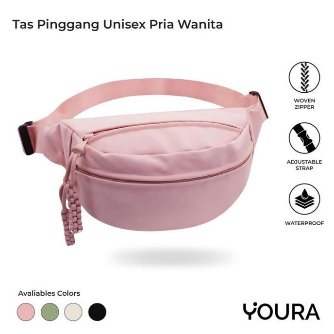 YOURA - Tas Pinggang Unisex Pria Wanita / Waist Bag Unisex / Tas Pinggang Waterproof Korea Import