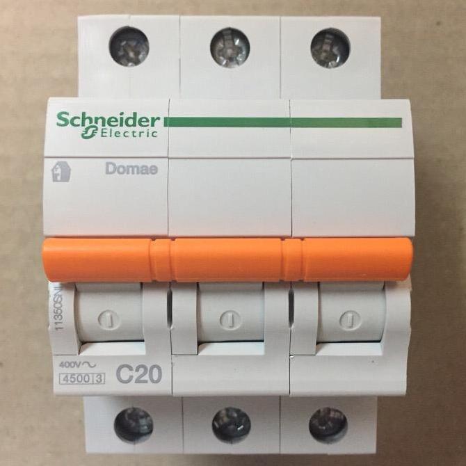 Terjangkau Mcb Schneider 3P 20A 20Ampere / Breaker / Pemutus Arus Listrik