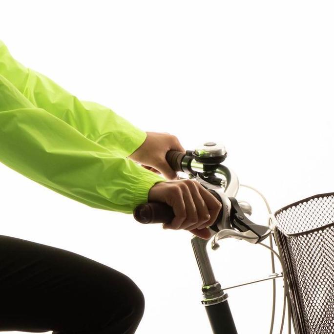 Decathlon Btwin Jaket Anti Air Urban Cycling Wanita Yellow - 960307