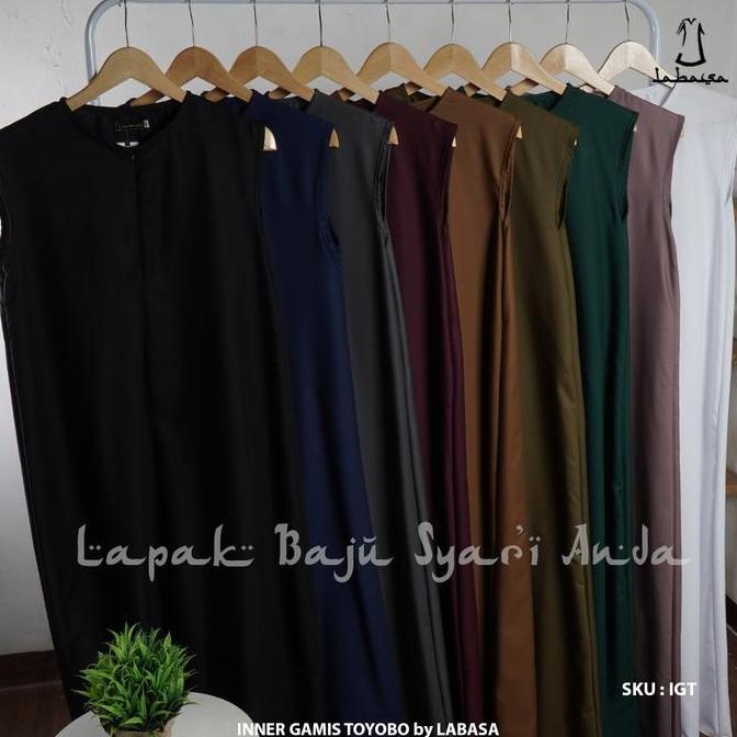 Inner Gamis Tanpa Lengan Polos Toyobo Sarah Series | Inner Dress Tanpa