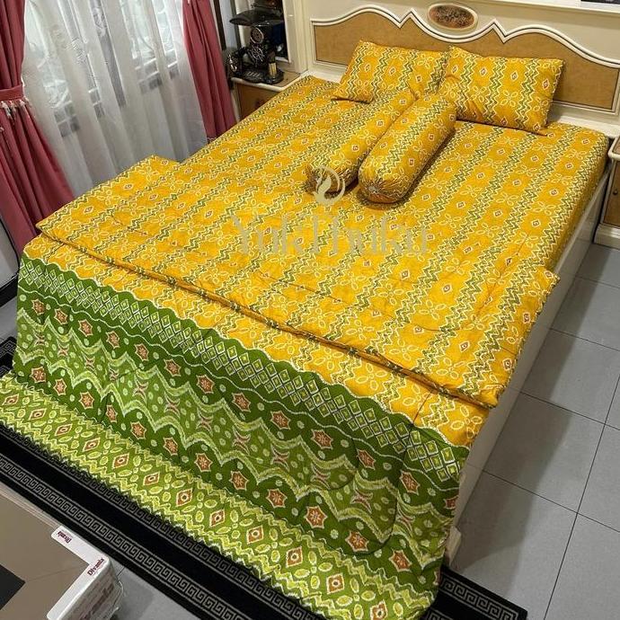 Sleeprm- Sprei Jumput Sasirangan Limited Sprei Batik Sasirangan Sprei Jumputan Viral Sprei Batik Mur