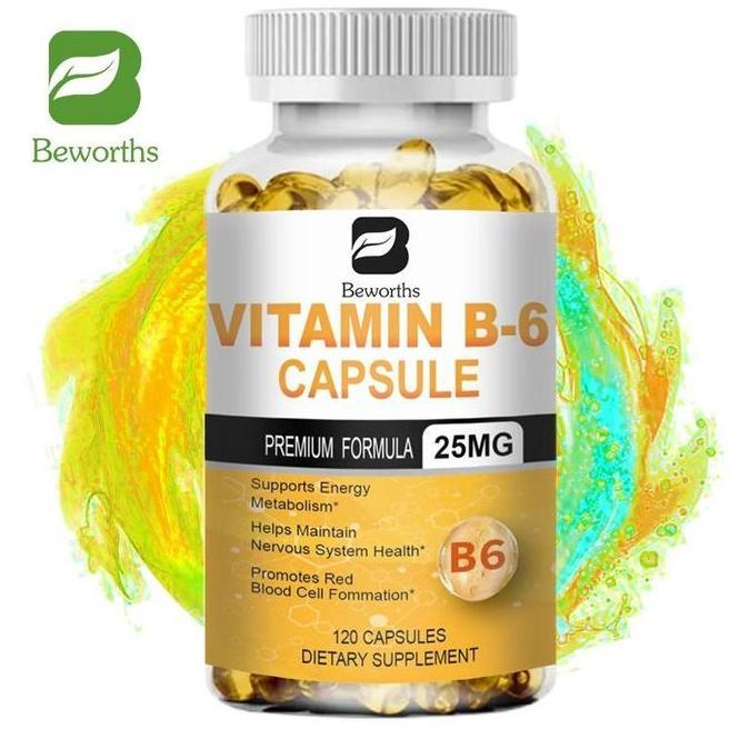 Violakanda7 - Beworths Kapsul Vitamin B6 25 Mg B6 Pyridoxine Mendukung Metabolisme Kulit Sehat Pengg