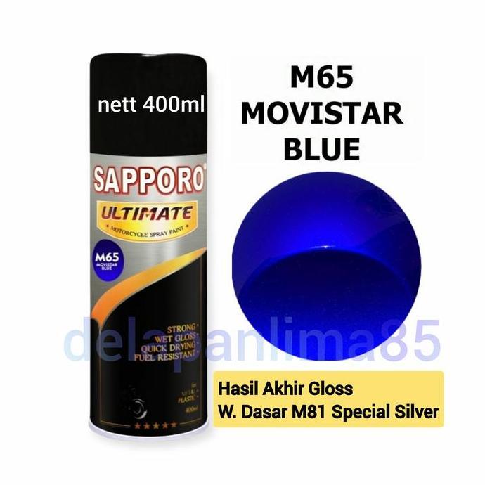 Wrnawrni- Sapporo Ultimate M65 Movistar Blue/Biru/Blue/Cat Semprot/Pylox/Pilox