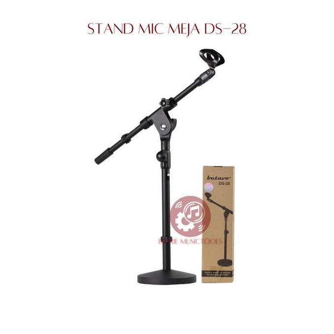 Stand Mic Holder - Stand Microphone Meja - Holder Mic Bulat Besi