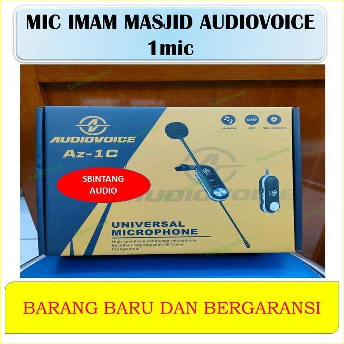 Mic wireless imam masjid clip on jepit original