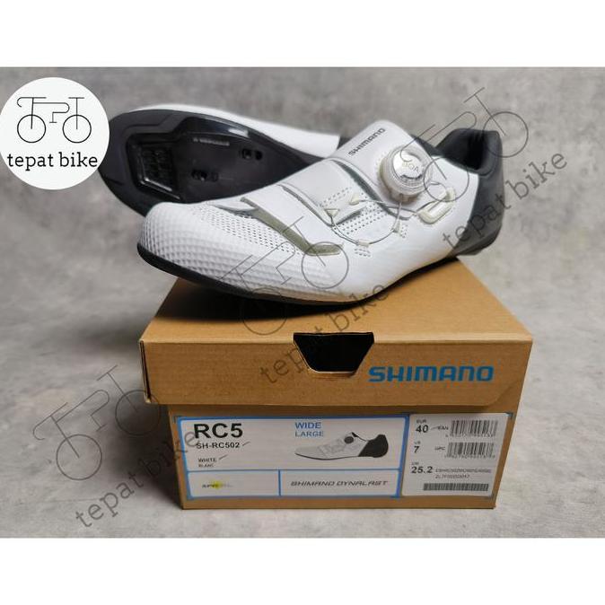 Sepatu Shimano RC5 SH-RC502 Wide White Sepatu Cleat Roadbike White