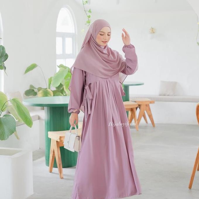 BEST SELLER ADINDA DRESS WANITA MUSLIM BY HIJABSYIFA.ID