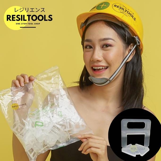 New- 100 Buah Clip Keramik Plastik Klip Perata Tile Leveling Clips Spacer