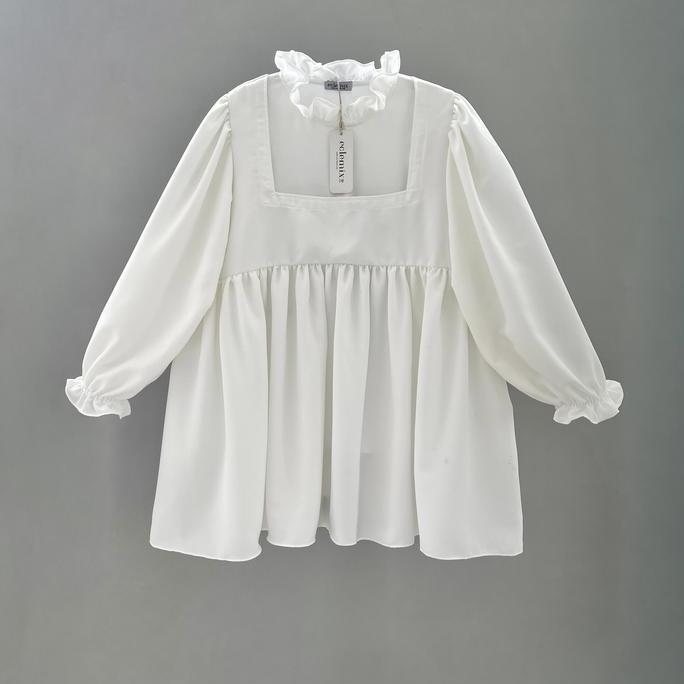 Cntikk- Eclemix Blouse Wanita Baby Doll | Top Rula | Atasan Resleting Depan