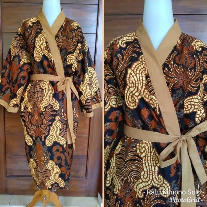 Kimono Batik Bathrobe baju siraman motif jawa classic