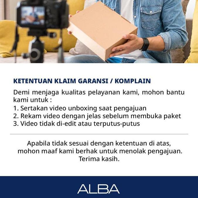 Alba Active Jam Tangan Pria Chronograph AT3E81 / AT3E81X1 Quartz Black Dial Stainless Steel Strap Wa