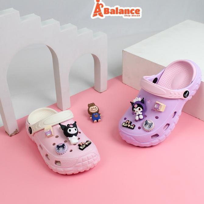 NEW AIR-BALANCE SANDAL BAIM KUROMI ANAK LAKI PEREMPUAN MOTIF SANRIO SENDAL KODOK SLOP TIDAK BERBAU 8