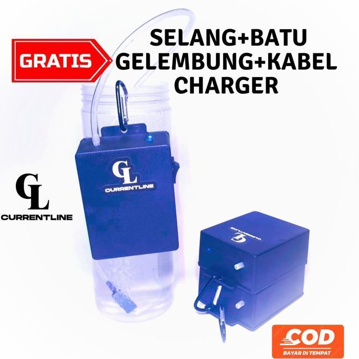 Portable Batery Air Pump Aerator Airator Baterai Charger Pancingan Aquarium Radiatoraquarium Alat Ge