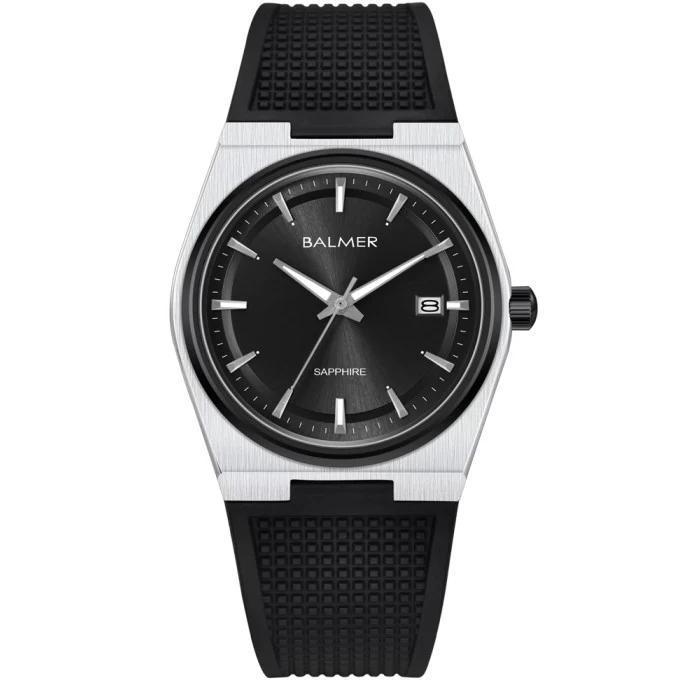 Jam Tangan Couple Balmer 2719 Rubber Strap Kaca Sapphire Orinal Quartz