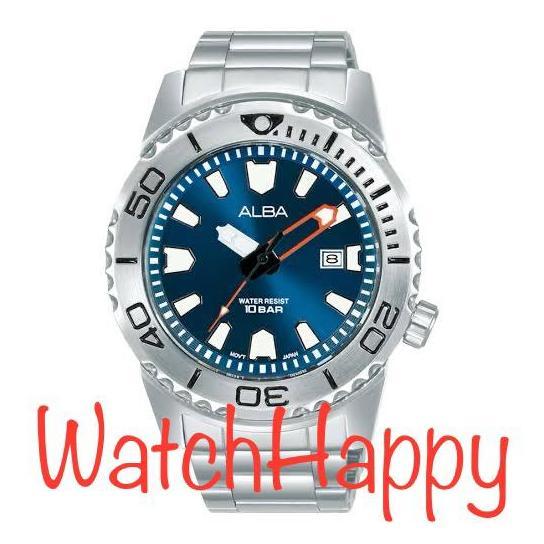 WatchHappy Alba AG8M07X1 Men Blue Dial Model SEIKO MONSTER AG8M07 ORI