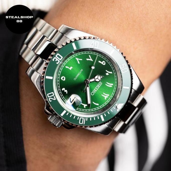 Seiko Submariner Hulk Arabic Green NH35