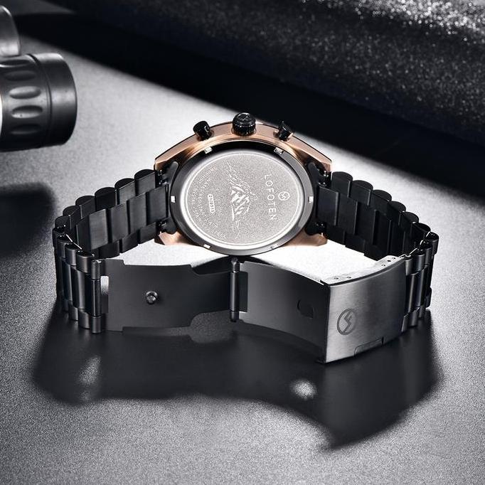 LOFOTEN Jam Tangan Pria Sapphire Chronograph 6519 Rosegold