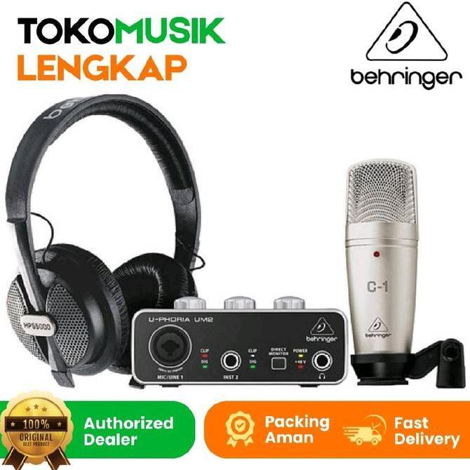 Paket Recording Behringer Uphoria Studio Complete Recording Podcasting Bundle Original