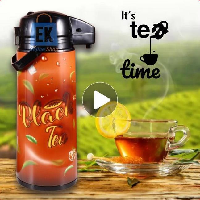 Termos Air Panas Stainless Kimitsu Kvf191 Termos Tekan Termos Pencet Termos Tekan 2 Liter Termos Pen