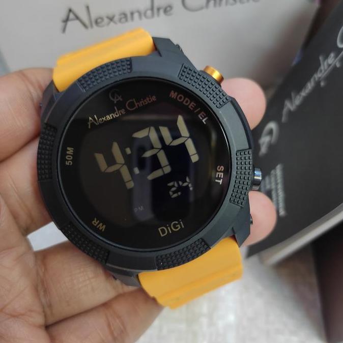 Jam Tangan PRIA ORINAL Alexandre Christie Ac 9367 MH Rubber Stain