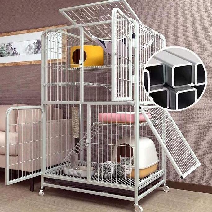 PaPaPet kandang kucing besar 3 tingkat ukuran 71*53*95cm rumah kucing kandang kucing kandang ukurank