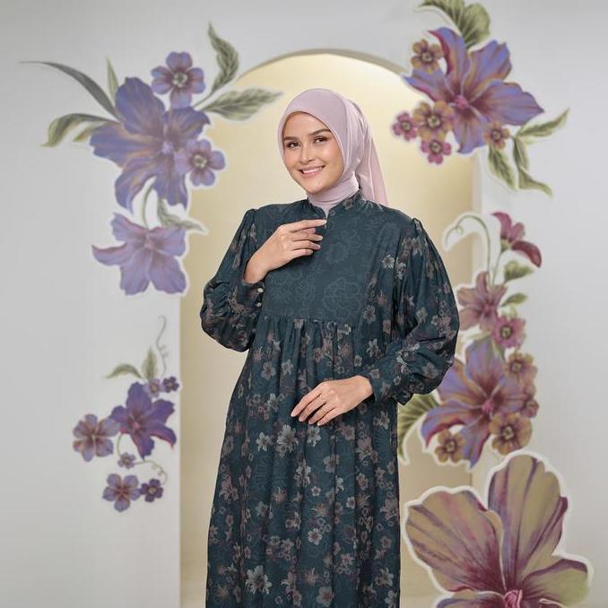 Promo Zm Zaskia Mecca - Talina Gamis Wanita - Alkisah - Edisi Timun Mas Dress Hijau