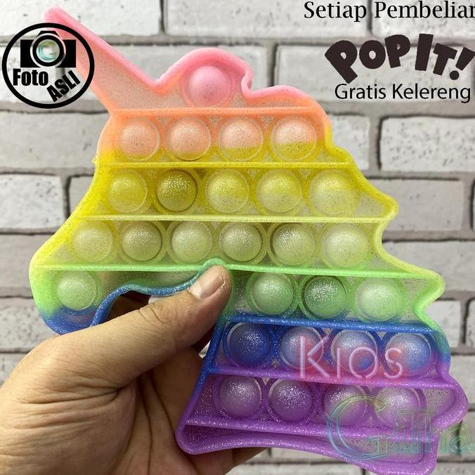 Mainan Pop it popit Pop-It multicolor Fidget Toy Edukasi Menarik