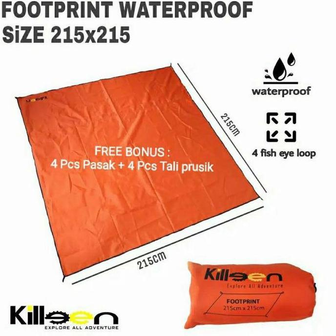 Footprint Tenda - Alas pelindung Tenda waterproof full seam sealed