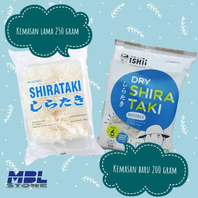Dry Shirataki atau Mie Shirataki (mie kering)